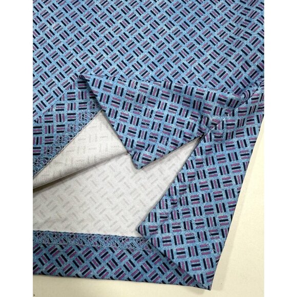 Johnnie-O Mens Carter Polo Shirt Sz Medium Geometric Scottsdale National Golf - Picture 5 of 12